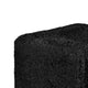 Appi Modular Square Ottoman | Compressed Foam | Black Faux Fur 27"