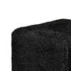 Appi Modular Square Ottoman | Compressed Foam | Black Faux Fur 27"