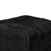 Appi Modular Square Ottoman | Compressed Foam | Black Faux Fur 27"