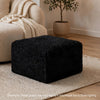 Appi Modular Square Ottoman | Compressed Foam | Black Faux Fur 27"