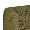 Appi Modular Armless Chair | Compressed Foam Fill Olive Green Faux Fur