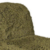 Appi Modular Armless Chair | Compressed Foam Fill Olive Green Faux Fur