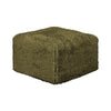 Appi Modular Square Ottoman | Compressed Foam | Olive Green Faux Fur 27"