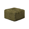 Appi Modular Square Ottoman | Compressed Foam | Olive Green Faux Fur 27"