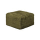 Appi Modular Square Ottoman | Compressed Foam | Olive Green Faux Fur 27"