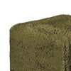 Appi Modular Square Ottoman | Compressed Foam | Olive Green Faux Fur 27"