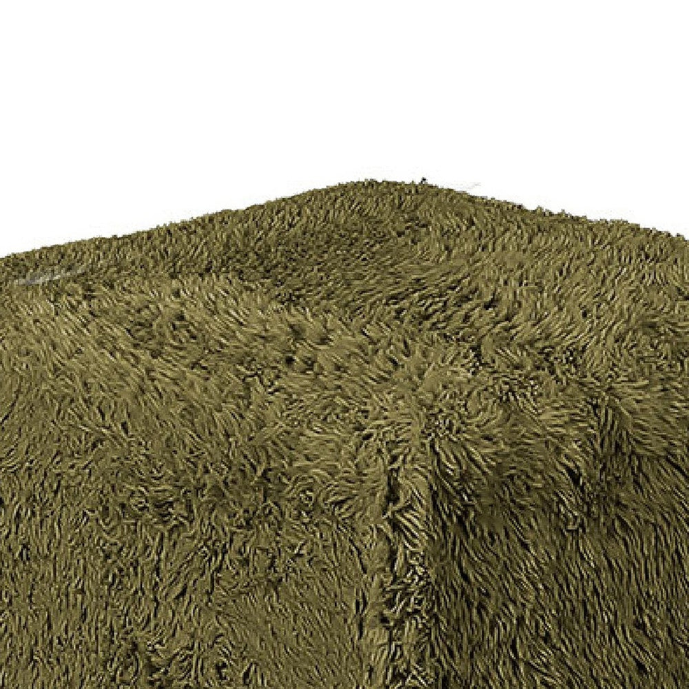 Appi Modular Square Ottoman | Compressed Foam | Olive Green Faux Fur 27"