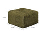Appi Modular Square Ottoman | Compressed Foam | Olive Green Faux Fur 27"