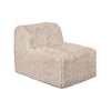 Appi Modular Armless Chair | Compressed Foam Fill Taupe Brown Faux Fur