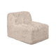 Appi Modular Armless Chair | Compressed Foam Fill Taupe Brown Faux Fur