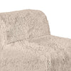 Appi Modular Armless Chair | Compressed Foam Fill Taupe Brown Faux Fur