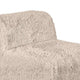 Appi Modular Armless Chair | Compressed Foam Fill Taupe Brown Faux Fur