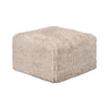 Appi Modular Square Ottoman | Compressed Foam | Taupe Brown Faux Fur 27"