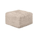 Appi Modular Square Ottoman | Compressed Foam | Taupe Brown Faux Fur 27"