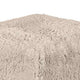 Appi Modular Square Ottoman | Compressed Foam | Taupe Brown Faux Fur 27"