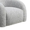 Savio Swivel Accent Chair | Sculpted Curved Design | Gray Boucle Fabric