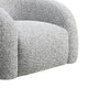 Savio Swivel Accent Chair | Sculpted Curved Design | Gray Boucle Fabric