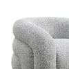 Savio Swivel Accent Chair | Sculpted Curved Design | Gray Boucle Fabric