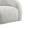 Savio Swivel Accent Chair | Sculpted Curved Design | White Boucle Fabric