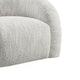 Savio Swivel Accent Chair | Sculpted Curved Design | White Boucle Fabric