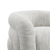 Savio Swivel Accent Chair | Sculpted Curved Design | White Boucle Fabric