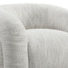 Savio Swivel Accent Chair | Sculpted Curved Design | White Boucle Fabric