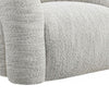 Savio Swivel Accent Chair | Sculpted Curved Design | White Boucle Fabric
