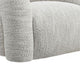 Savio Swivel Accent Chair | Sculpted Curved Design | White Boucle Fabric