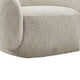 Freda Swivel Accent Chair with Sculpted Curved Profile | Beige Boucle