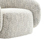 Freda Swivel Accent Chair with Sculpted Curved Profile | Brown Boucle