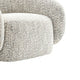 Freda Swivel Accent Chair with Sculpted Curved Profile | Brown Boucle