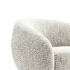 Freda Swivel Accent Chair with Sculpted Curved Profile | Brown Boucle