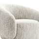 Freda Swivel Accent Chair with Sculpted Curved Profile | Brown Boucle
