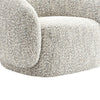 Freda Swivel Accent Chair with Sculpted Curved Profile | Brown Boucle