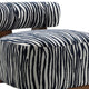 Niya Zebra Accent Chair with Cylindrical Backrest | Blue-White Chenille