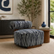 Niya Zebra Accent Chair with Cylindrical Backrest | Blue-White Chenille