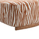 Niya Zebra Accent Chair | Cylindrical Backrest | Orange-White Chenille