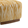 Niya Zebra Accent Chair | Cylindrical Backrest | Yellow-White Chenille