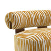 Niya Zebra Accent Chair | Cylindrical Backrest | Yellow-White Chenille