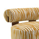 Niya Zebra Accent Chair | Cylindrical Backrest | Yellow-White Chenille