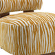 Niya Zebra Accent Chair | Cylindrical Backrest | Yellow-White Chenille