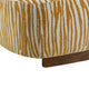 Niya Zebra Accent Chair | Cylindrical Backrest | Yellow-White Chenille
