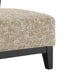 Beth Accent Chair with Angled Back | Black Wood | Beige Abstract Fabric