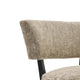 Beth Accent Chair with Angled Back | Black Wood | Beige Abstract Fabric