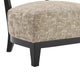 Beth Accent Chair with Angled Back | Black Wood | Beige Abstract Fabric
