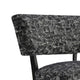 Beth Accent Chair with Angled Back | Black Wood | Black Abstract Fabric