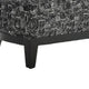 Beth Accent Chair with Angled Back | Black Wood | Black Abstract Fabric