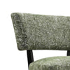 Beth Accent Chair with Angled Back | Black Wood | Green Abstract Fabric