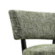Beth Accent Chair with Angled Back | Black Wood | Green Abstract Fabric