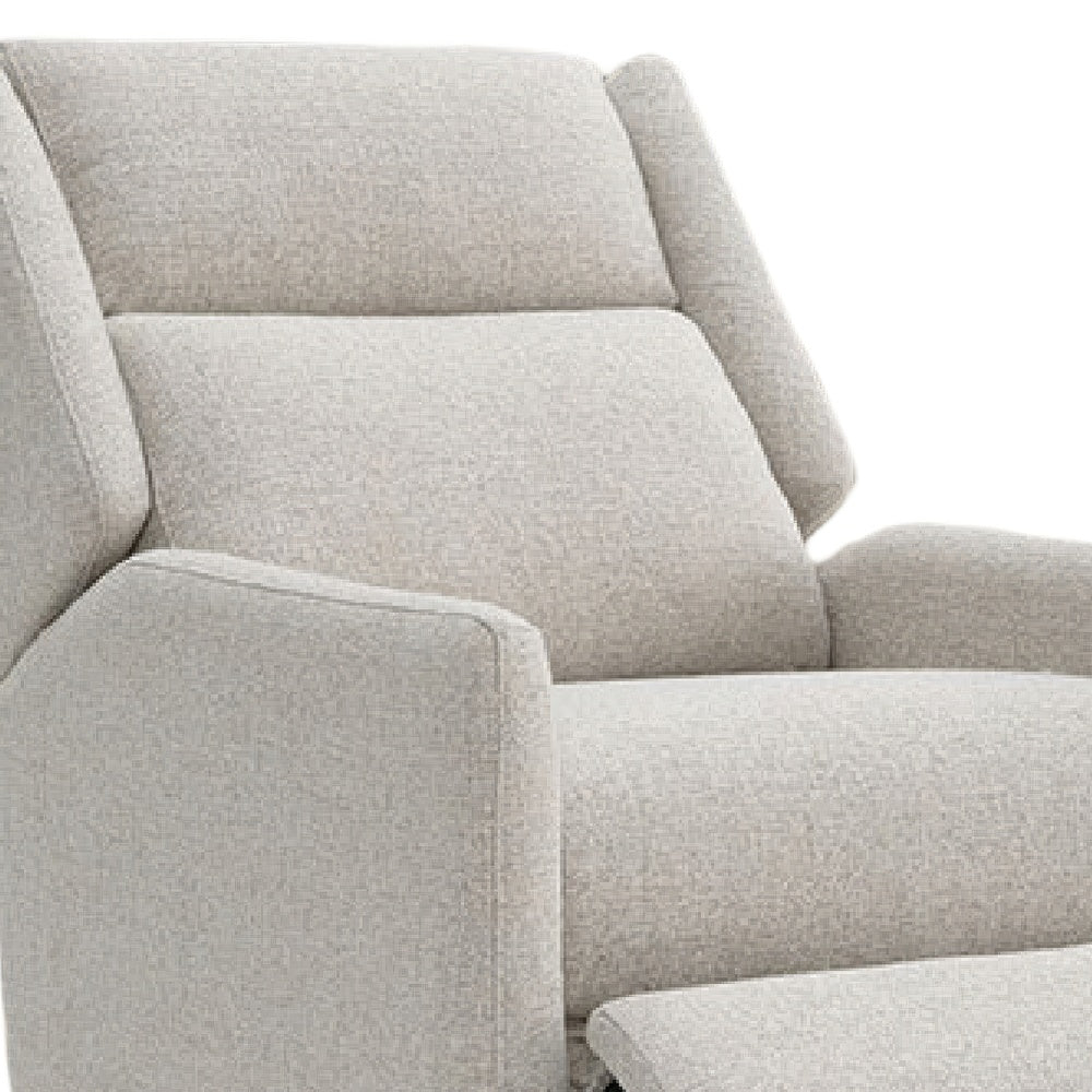 Cien Pushback Recliner Chair with High Back & Tapered Legs | Beige Fabric
